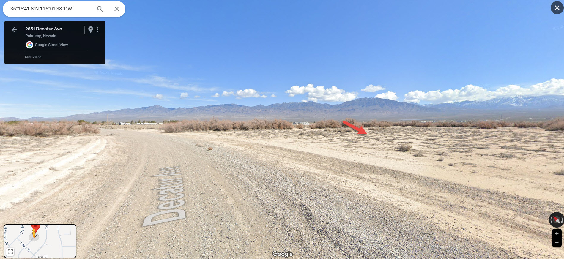 0.53 AC Pahrump, NV Land for Sale, Dirt Road Access, Investment opportunity, Area is growing