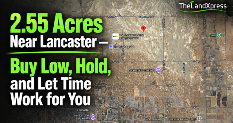 2.5 AC-Large Ranch, Dirt Road Access, Rural area of Lancaster, Seller Financing Available, Invest in Land